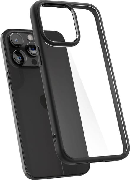 Spigen Crystal Hybrid - matte black - iPhone 15 Pro Max