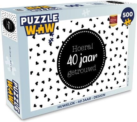 Puzzel Spreuken - Quotes - Hoera! 40 jaar getrouwd - Legpuzzel - Puzzel 500 stukjes