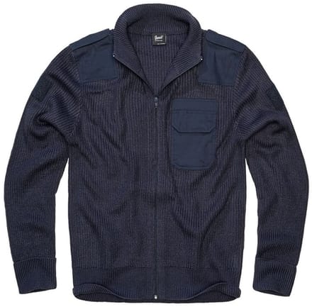 Brandit - BW Cardigan Sweater/trui met rits - M - Donkerblauw