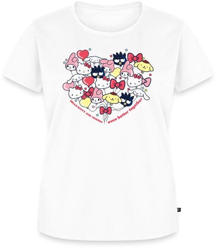 Hello Kitty En Vrienden Ballonnen In Hartvorm Premium T Shirt Dames