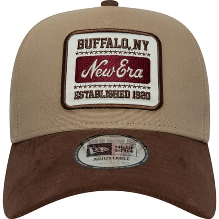 New Era Patch Suede Light Beige 9FORTY E-Frame Cap