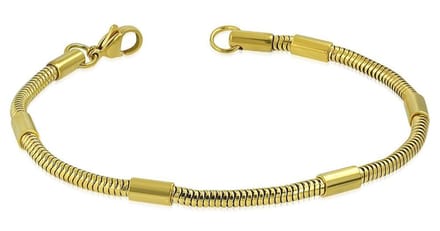 Amanto Armband Eunice Goldy - 316L Staal - Slang - 20cm