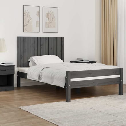 vidaXL - Wandhoofdbord - 108x3x60 - cm - massief - grenenhout - grijs