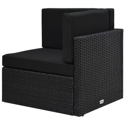 vidaXL - Hoekbank - sectioneel - poly - rattan - zwart