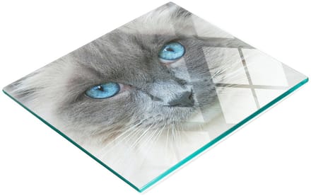 Decoratieve snijplank van gehard glas met kattenogen, 60x52 cm