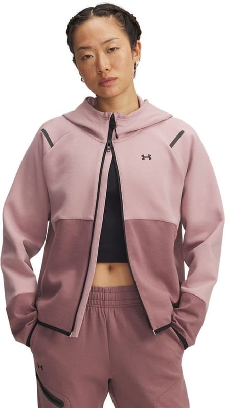 Under Armour Unstoppable Fleece Jas Met Capuchon Dames Roze K673