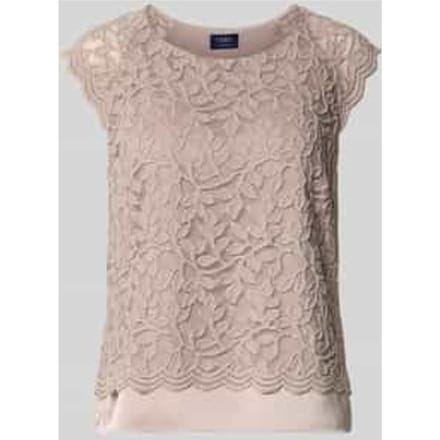 Blouseshirt van kant met ronde hals
