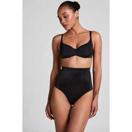 Hunkemöller Shapewear Scuba hoge corrigerende string - zwart - Maat M