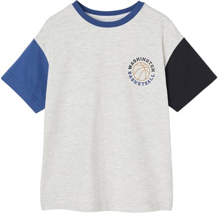 Vertbaudet T-shirt met contrasterende korte mouwen voor jongens