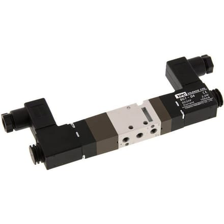 5/3 M5 Middendruk Magneetventiel 12V DC 2-10bar/28-140psi YPC