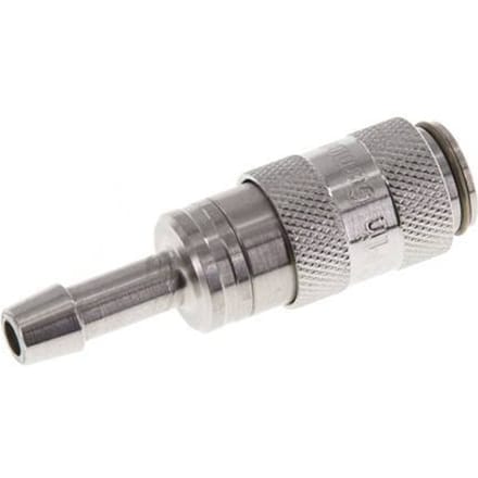 RVS 316L DN 2.7 (Micro) Luchtkoppeling Snelkoppeling 4 mm Slangpilaar