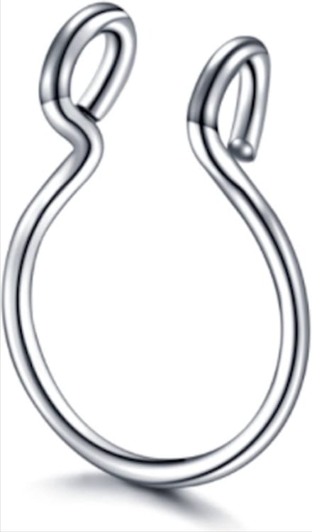***Fake septum piercing - Zilverkleurig ringetje - Fake piercing - van Heble® ***