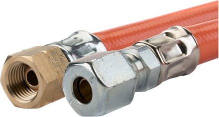 Gasslang conisch 40cm-8mm knelkoppeling