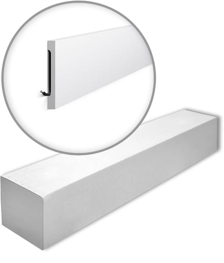 NMC FD15S-box WALLSTYL Noel Marquet 1 doos 8 stukken Plint modern design wit | 16 m