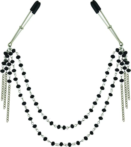 Sportsheets - Sincerely Black Jeweled Nipple Clips