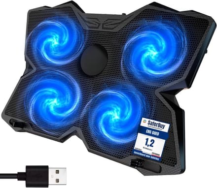 SCH® Laptop Cooler - Blauw - ‎4cm x 28cm x 4cm