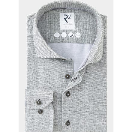 R2 Amsterdam Overhemd heren knitted polyester sorona shir 134.wsp.013/070