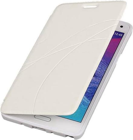 Easy Booktype hoesje Geschikt voor Samsung Galaxy Note 3 Neo Wit