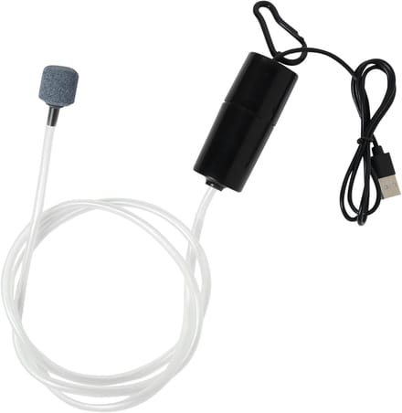 Allecto Plus - USB Mini Aquarium Luchtpomp - Zuurstof Luchtpomp voor Aquarium - Energiebesparend - Draagbare Luchtbubbelpomp met USB-aansluiting