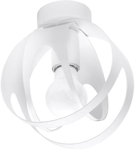 Sollux Lighting Plafondlamp Tulos - E27 - wit - staal - 21x16x16cm