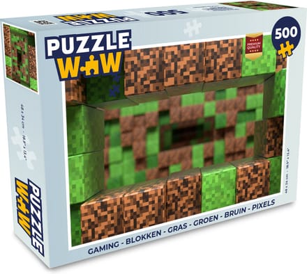 Puzzel Gaming - Blokken - Gamen - Kinderen - Legpuzzel - Puzzel 500 stukjes