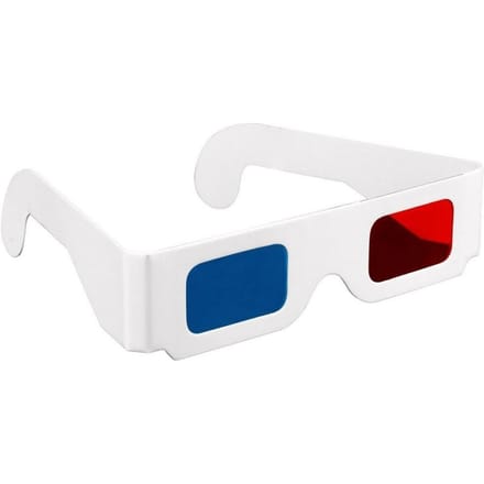 4 stuks 3D kartonnen bril rood en cyaan anaglyph witte kaartbril voor 3D-weergave 4PCS
