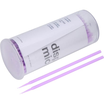 Lot de 100 brosses dentaires jetables, micro-applicateurs, accessoires pour dentistes, violet white