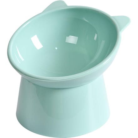 Gamelle surélevée pour chat, inclinée, facile à nettoyer, pour petits chiens, verte vert