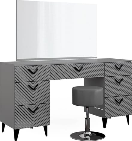 Vicco Anett Kaptafel – 150 cm met krukje Grijs