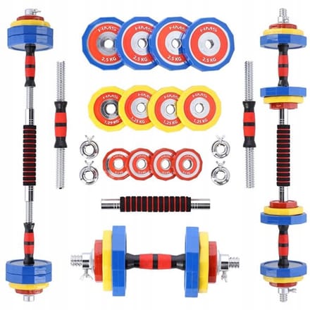 21 kg halter- en halterset: platen, 2 halters, connector