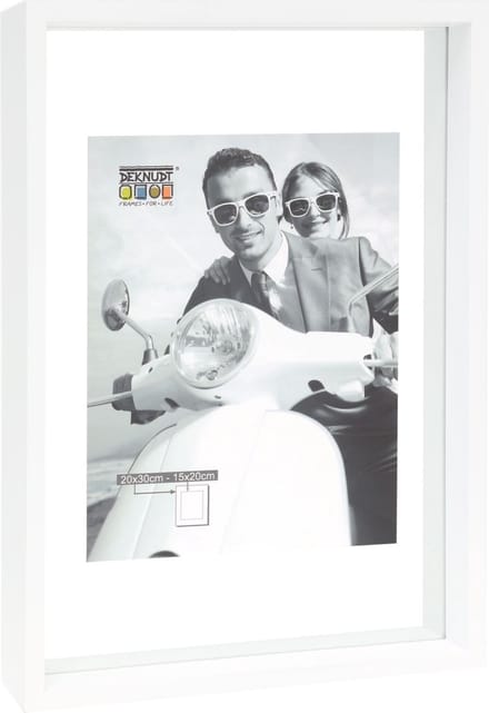 Deknudt Frames fotolijst met zwevend effect S68SK1 - wit - 20x30 cm