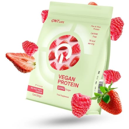 QNT Vegan Protein Zero Sugar Red Fruit Party 500 gram