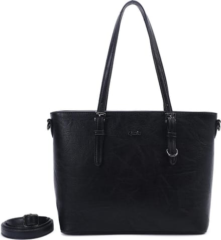 Schoudertas luxe skai Qischa® zwart