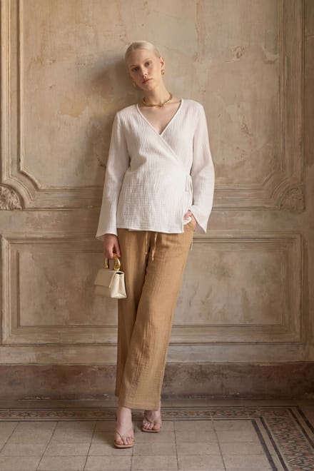 Elastische Taille Rechte Broek