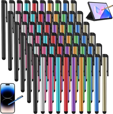 Set van 60 Tablet en Flipchart Stiften voor Mobiele Apparaten, Touchscreens, iPads en Tablets