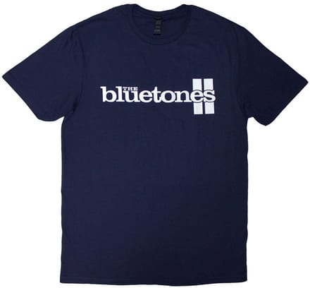 The Bluetones - Stripe Logo Heren T-shirt - S - Donkerblauw