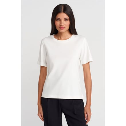 Dames Katoenen Ronde Hals T-Shirt