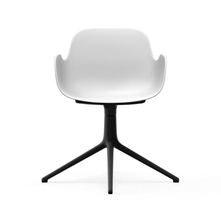 Normann Copenhagen - Form Draaifauteuil - wit - aluminium zwart