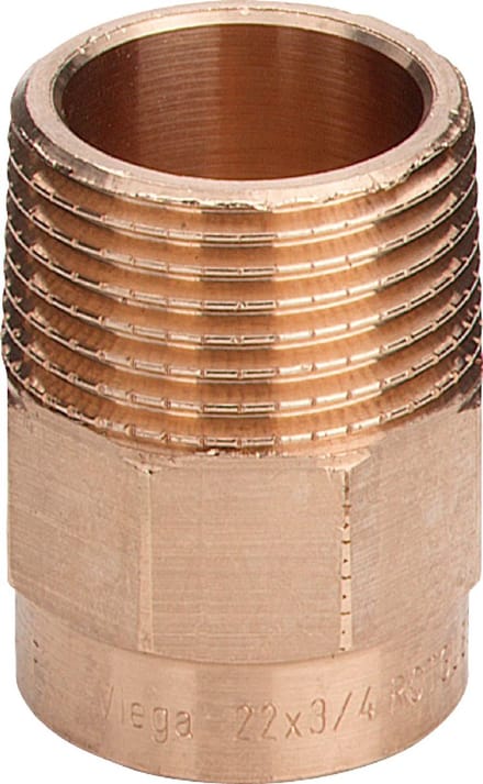 Viega Overgangsstuk, d 28mm, R 1 rood koper model 94243G, 100285