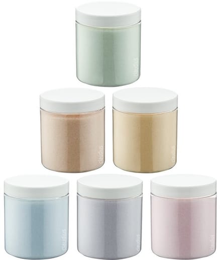 Scrubzout - 300 gram - set van 6 verschillende geuren - Witte Deksel - Opium, Lavendel, Rozen, Amandel, Vanille en Eucalyptus - Hydraterende Lichaamsscrub - Cadeau
