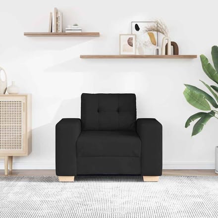 vidaXL - Fauteuil - 100x78x80 - cm - stof - zwart