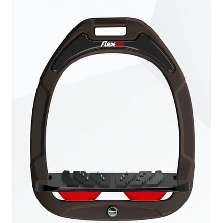Veiligheidsgrepen voor paardrijden, schuin, bruin/zwart/rood Flex-On Safe-On