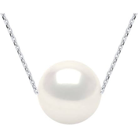 Zoetwater parelsnoer White Round 11-12 mm Chain Convict White Gold 18k