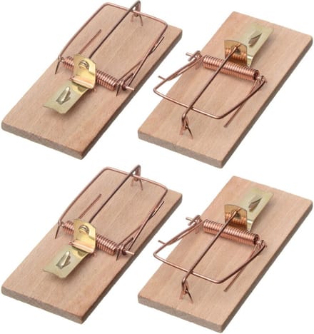 Ubbink Muizenval - 4x stuks - muizenklemmen - 10 cm - Ongediertebestrijding