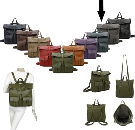 Paolo Bags - rugzak/handtas - grijs