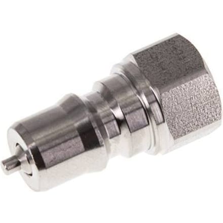RVS DN 6.3 Hydraulische Koppeling Insteeknippel G 1/4 inch Binnendraad ISO 7241-1 B D 14.2mm