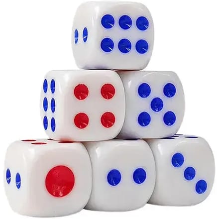 Bordspellen - set van 5 dobbelstenen Softee 1.0