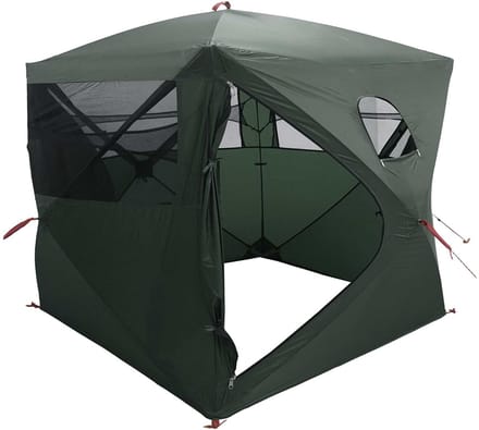 vidaXL - Jacht - Tent - Leger - Groen - 2-persoons - Polyester - en - Staal