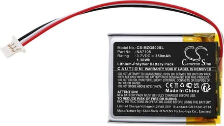 Batterij - Accu - Afstandsbediening - Lithium Polymeer - 37x30x4mm - Zwart