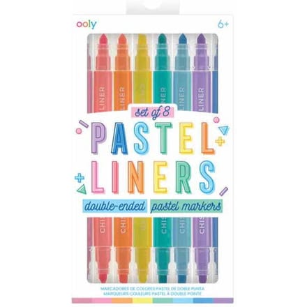 Ooly - Pastel Liners - Dubbelzijdige pastelgekleurde stiften - 8 Stuks
